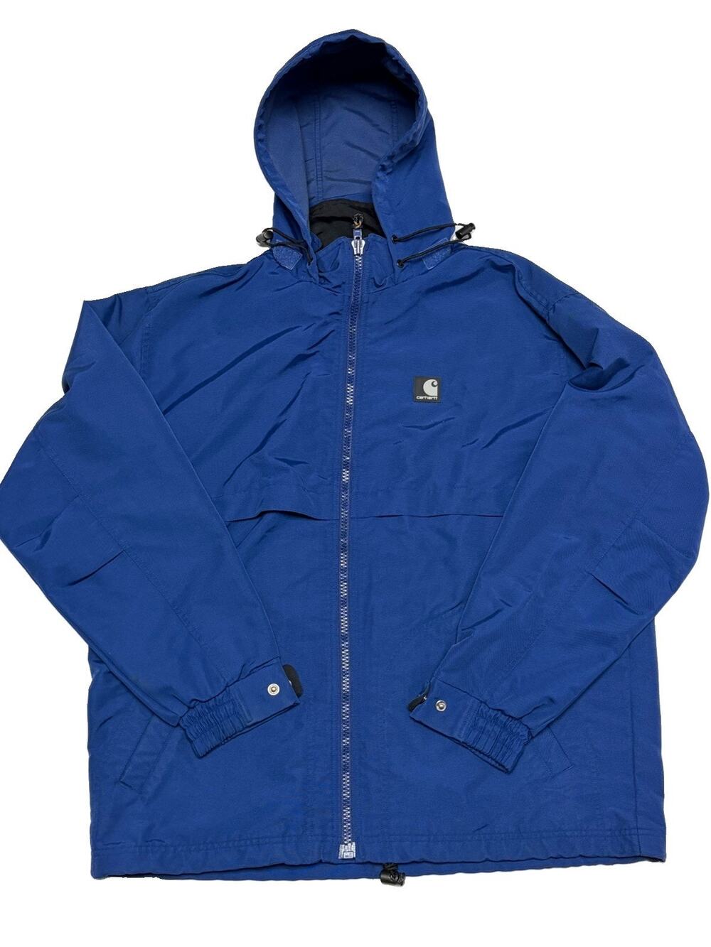 CARHARTT USA HOODED ROYAL BLUE WORK JACKET FULL ZIP MENS SIZE MEDIUM